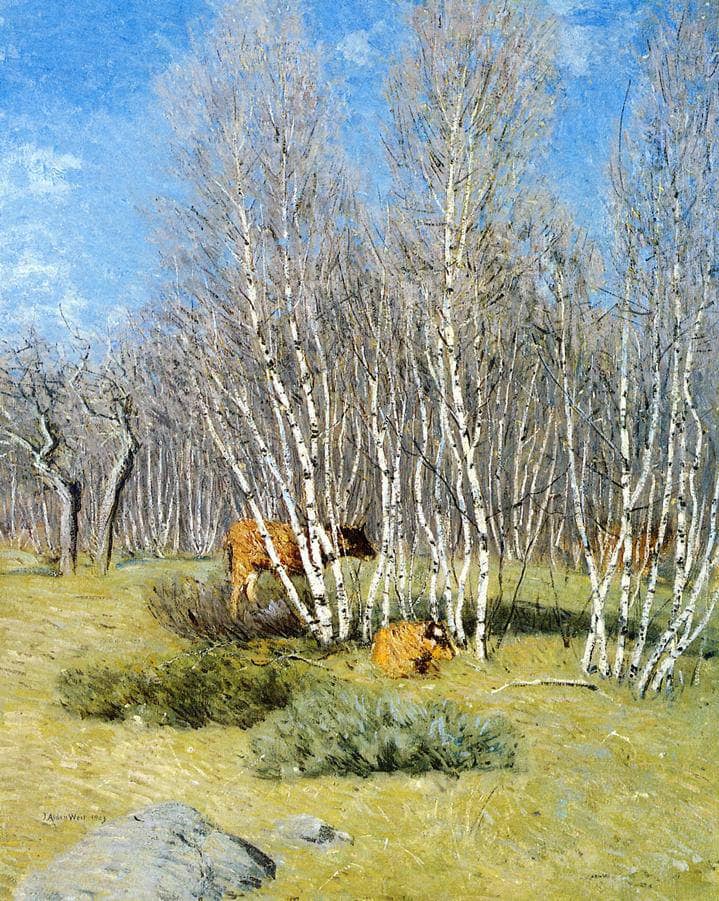 The Birches by Julian Alden Weir — Oil Painting Reproduction
