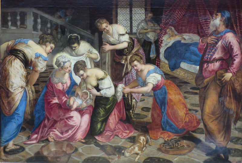 The Birth of John the Baptist by Tintoretto — Oil Painting Reproduction