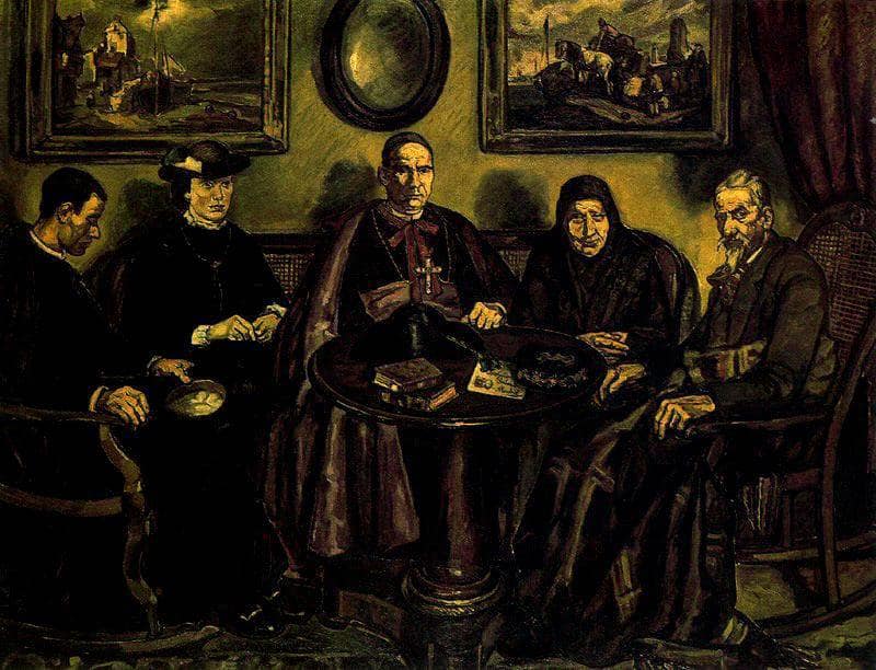 The Bishop's Visit by Jose Gutierrez Solana, Oil Painting Reproduction