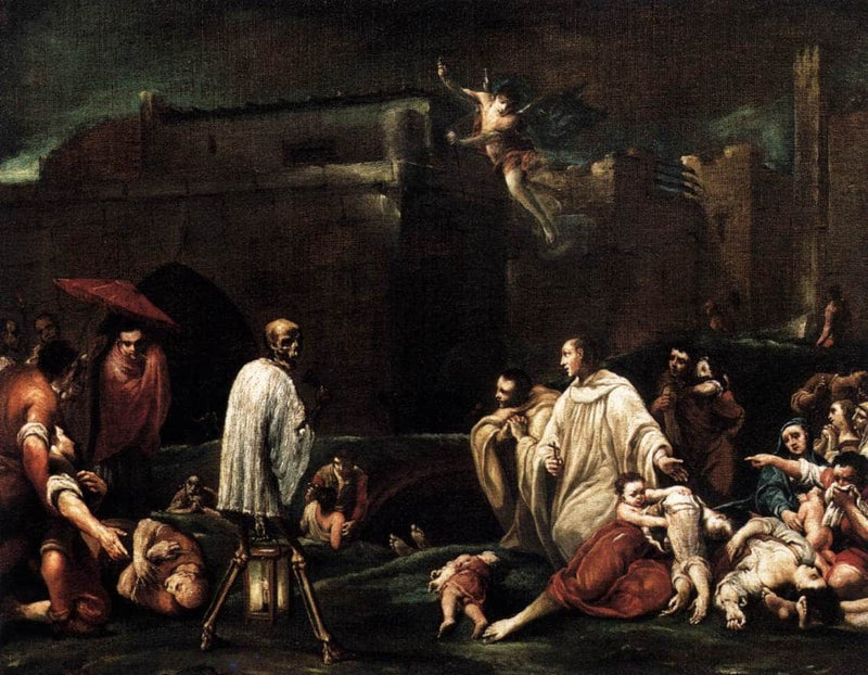 The Blessed Bernardo Tolomeo's Intercession for the End of the Plague in Siena by Giuseppe Maria Crespi — Oil Painting Reproduction
