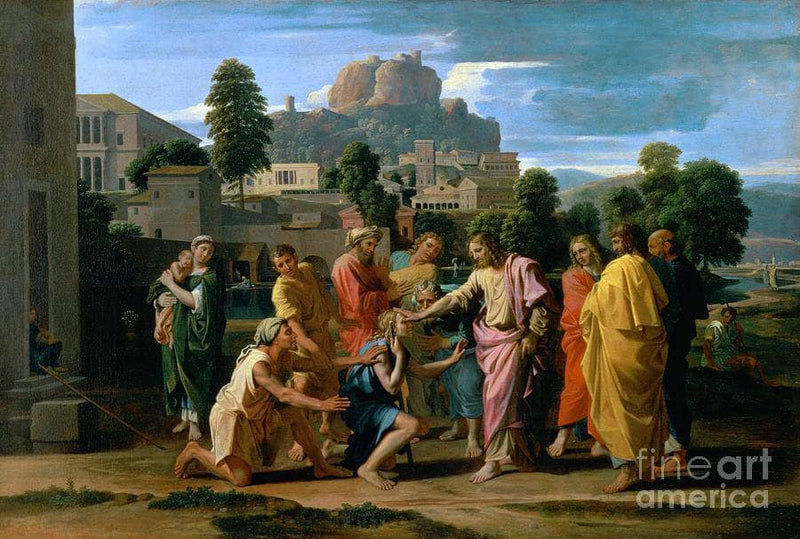 The Blind of Jericho by Nicolas Poussin — Oil Painting Reproduction
