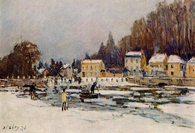 The Blocked Seine at Port Marly by Alfred Sisley — Oil Painting Reproduction