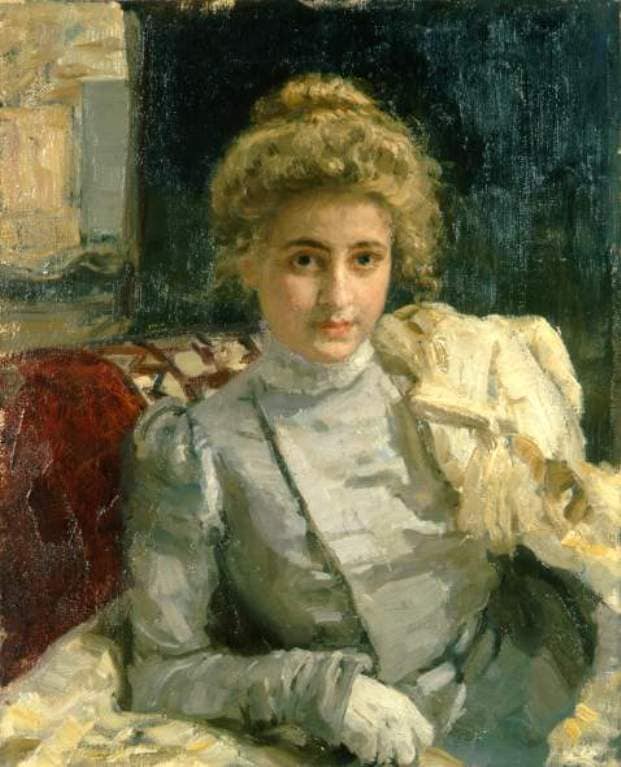 The Blond (Portrait of Tevashova) by Ilya Repin — Oil Painting Reproduction