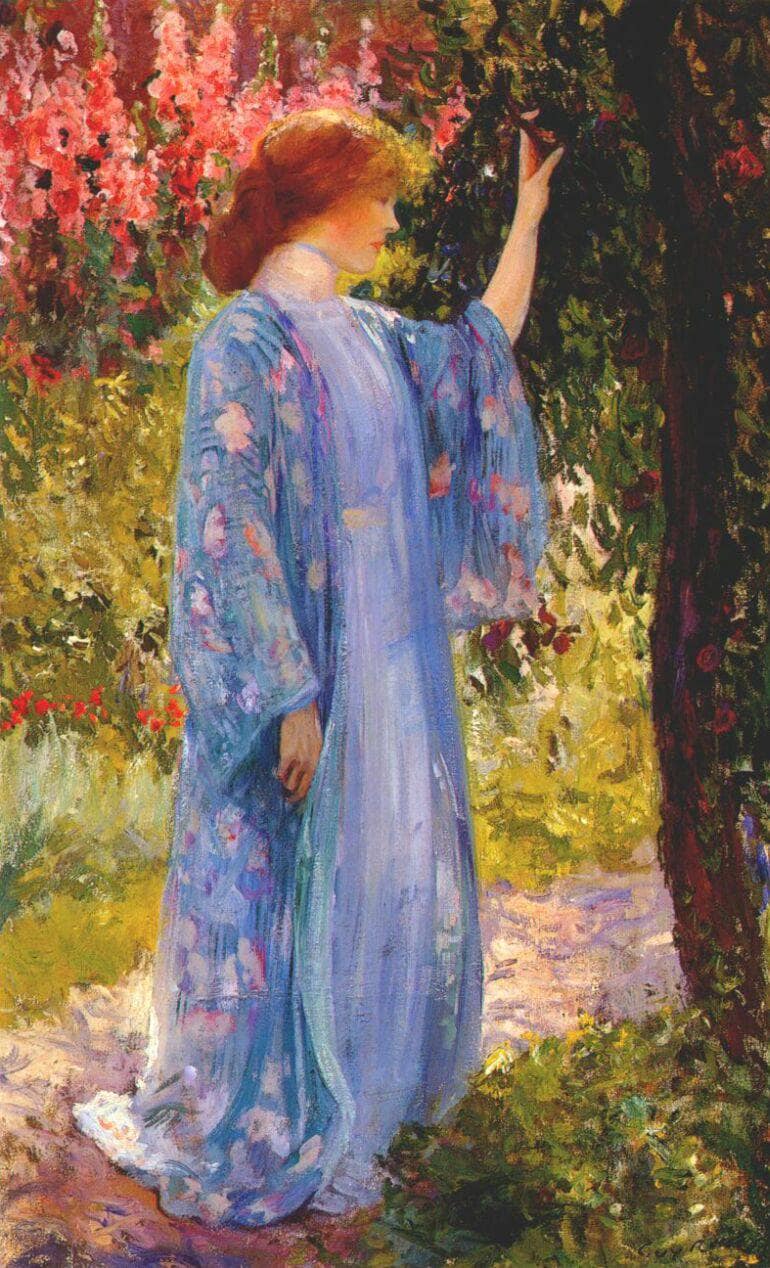 The Blue Kimono by Guy Rose — Oil Painting Reproduction