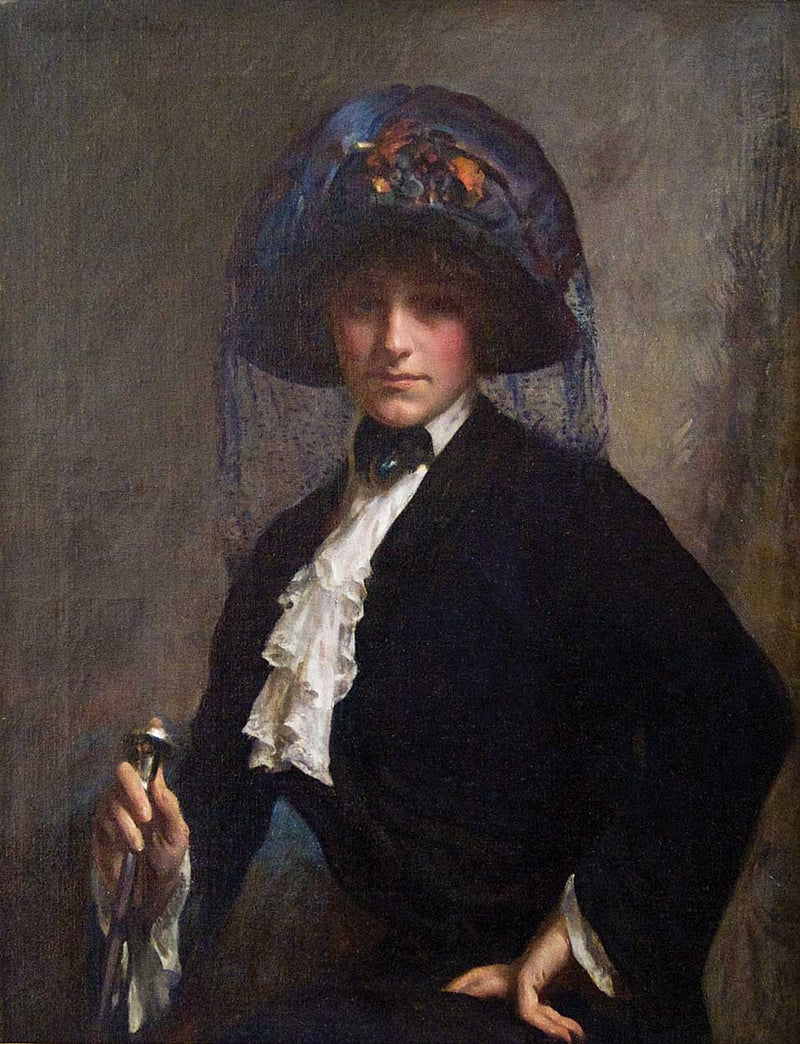 The Blue Veil by Joseph DeCamp — Oil Painting Reproduction