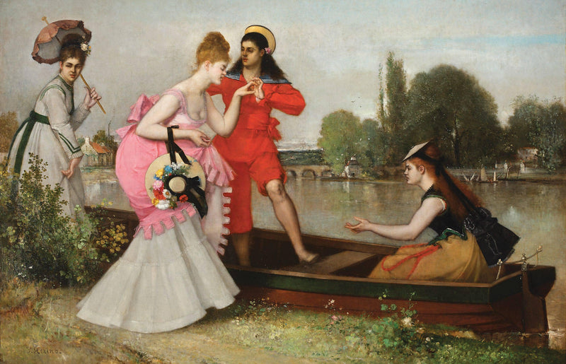 The Boat by Ignacio Merino — Oil Painting Reproduction