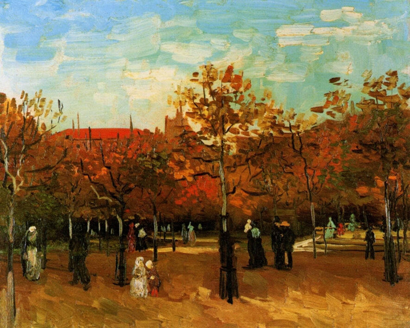 The Bois de Boulogne with People Walking by Vincent van Gogh — Oil Painting Reproduction