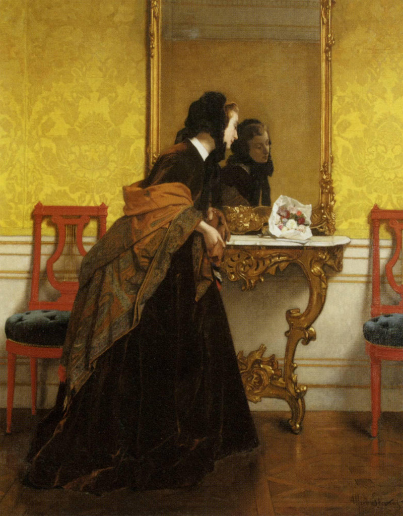 The Bouquet by Alfred Stevens — Oil Painting Reproduction