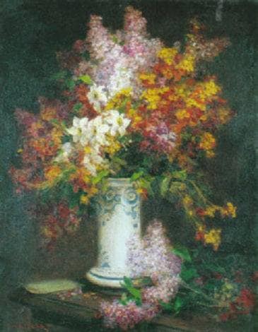 The bouquet in Delft by Diogène Maillart — Oil Painting Reproduction
