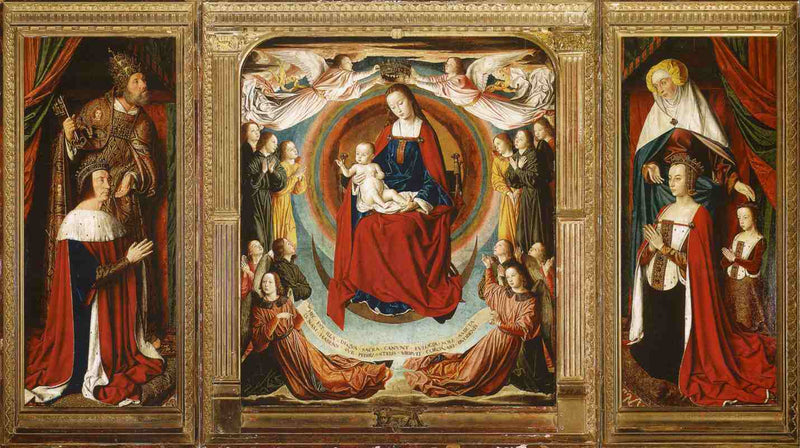The Bourbon Altarpiece (The Moulins Triptych) by Jean Hey — Oil Painting Reproduction
