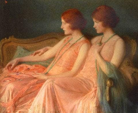 The Bouvier Twins by Albert Herter — Oil Painting Reproduction