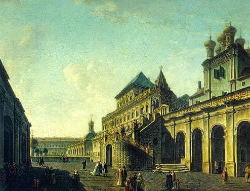 The Boyar's Ground in the Moscow Kremlin by Fyodor Alekseyev — Oil Painting Reproduction