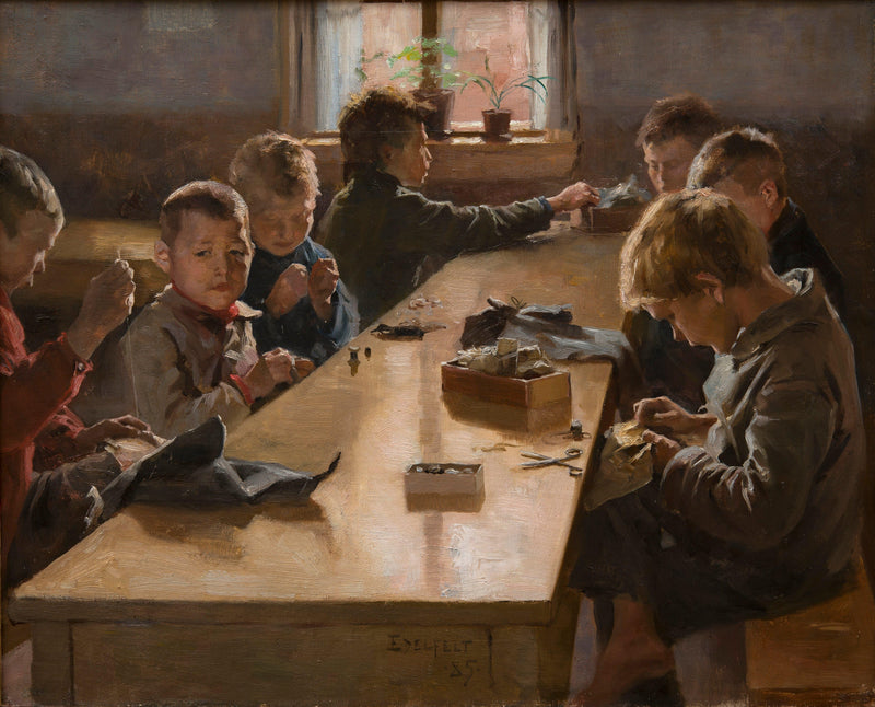 The Boysâ Workhouse, Helsinki by Albert Edelfelt — Oil Painting Reproduction