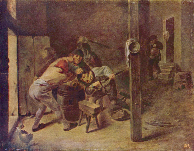 The brawl by Adriaen Brouwer — Oil Painting Reproduction
