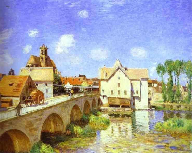 The Bridge at Moret by Alfred Sisley — Oil Painting Reproduction