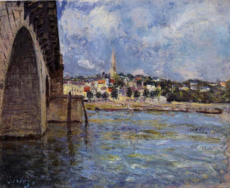 The Bridge at Saint Cloud by Alfred Sisley — Oil Painting Reproduction