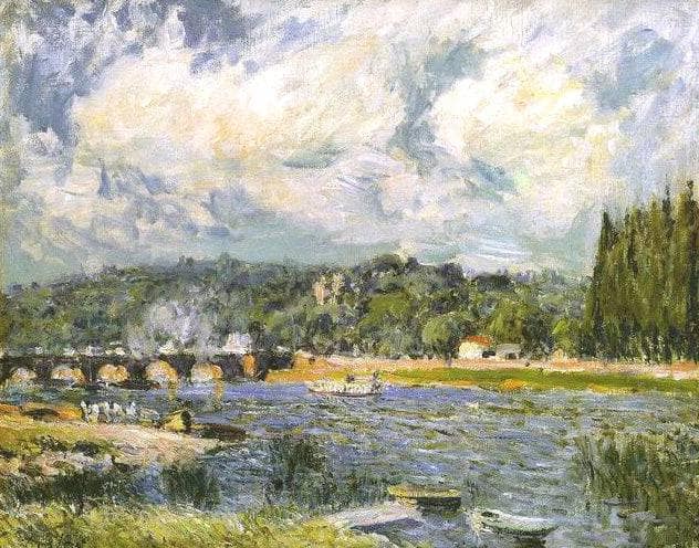 The Bridge of Sevres by Alfred Sisley — Oil Painting Reproduction