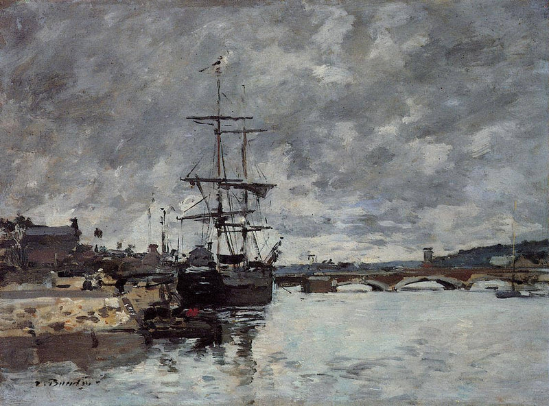 The Bridge over the Toques at Trouville by Eugene Boudin — Oil Painting Reproduction