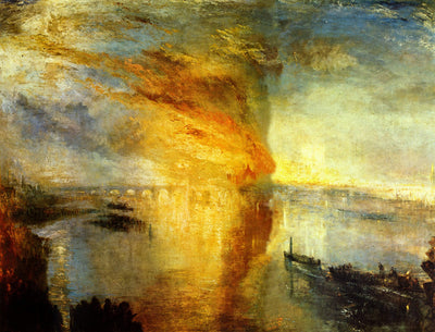 The Burning of the Houses of Parliament in master bedroom