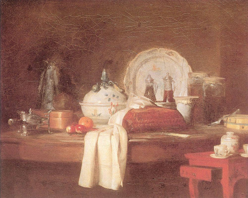 The Butler s Table by Jean-Baptiste-Simeon Chardin — Oil Painting Reproduction