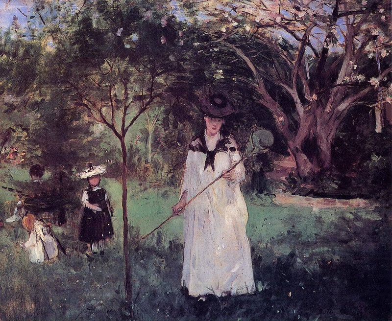 The Butterfly Hunt by Berthe Morisot — Oil Painting Reproduction