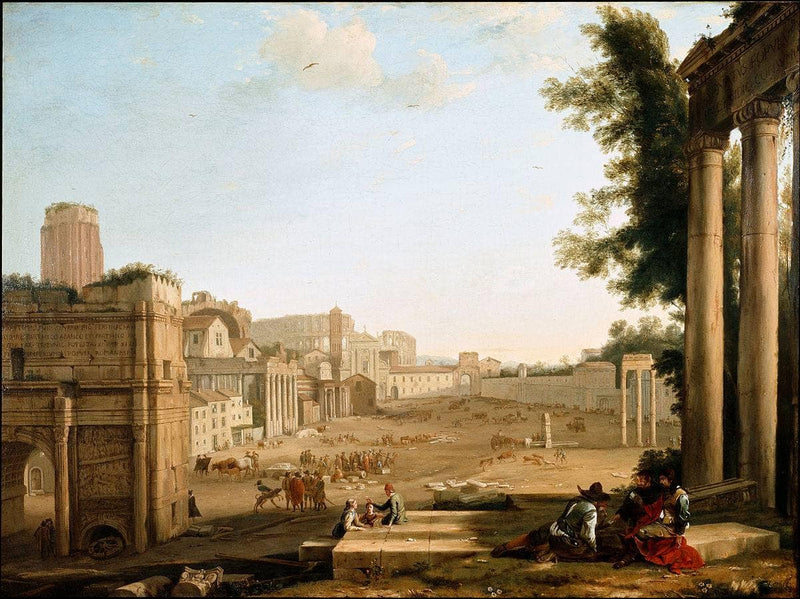 The Campo Vaccino, Rome by Claude Lorrain — Oil Painting Reproduction
