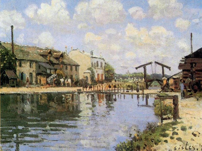 The Canal Saint Martin by Alfred Sisley — Oil Painting Reproduction