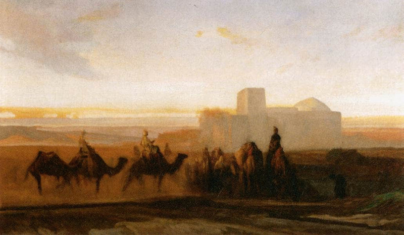 The Caravan by Alexandre-Gabriel Decamps — Oil Painting Reproduction
