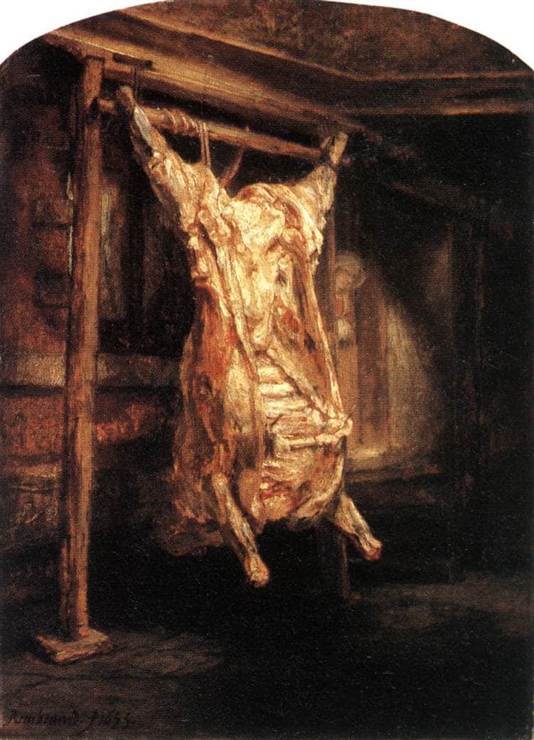 The Carcass of an Ox (Slaughtered Ox) by Rembrandt — Oil Painting Reproduction