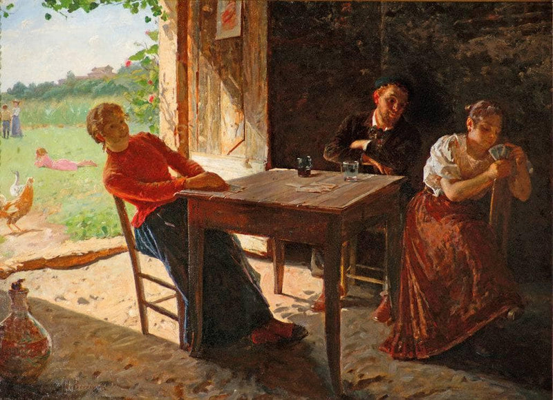 The card game by Noè Bordignon — Oil Painting Reproduction