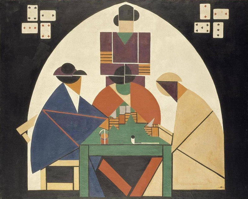 The Card Players by Theo van Doesburg — Oil Painting Reproduction