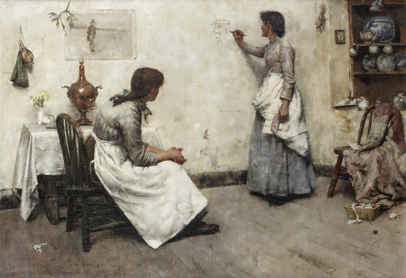 The caricature by Albert Chevallier Tayler — Oil Painting Reproduction