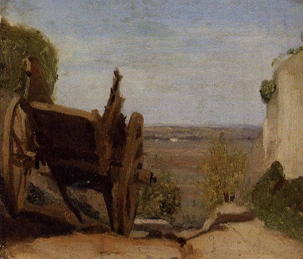 The Cart by Camille Corot — Oil Painting Reproduction
