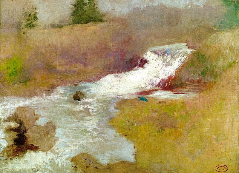 The Cascade in Spring by John Henry Twachtman — Oil Painting Reproduction