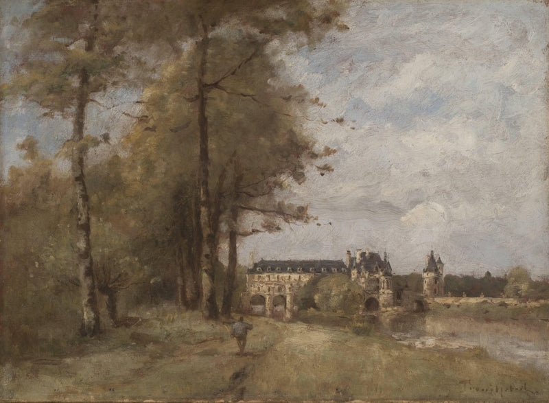The castle of Chenonceaux by Paul Trouillebert — Oil Painting Reproduction