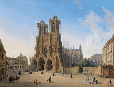 The Cathedral of Notre Dame in Rheims with a Procession of Communicants in apartment