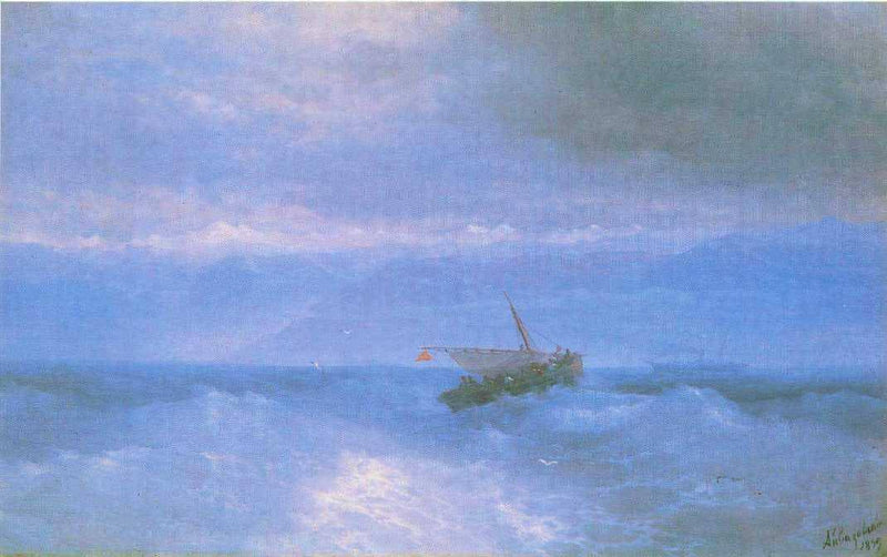 The Caucasian Range from the Sea by Ivan Aivazovsky — Oil Painting Reproduction