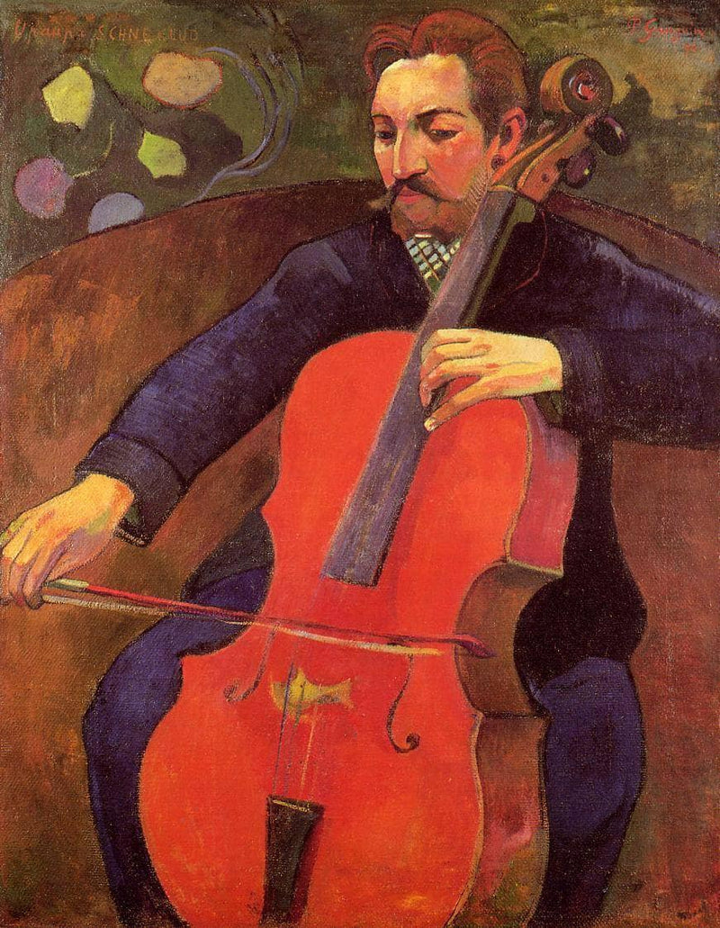 The Cellist (Portrait of Upaupa Scheklud) by Paul Gauguin — Oil Painting Reproduction
