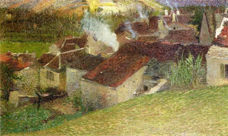 The Center of La Bastide du Vert by Henri Martin, Oil Painting Reproduction