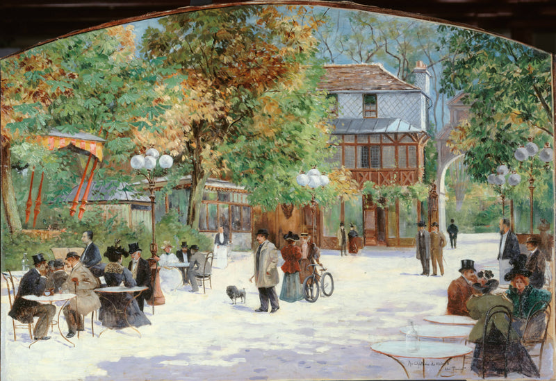The chalet of the castle of Madrid in the Bois de Boulogne by Louis Abel-Truchet — Oil Painting Reproduction