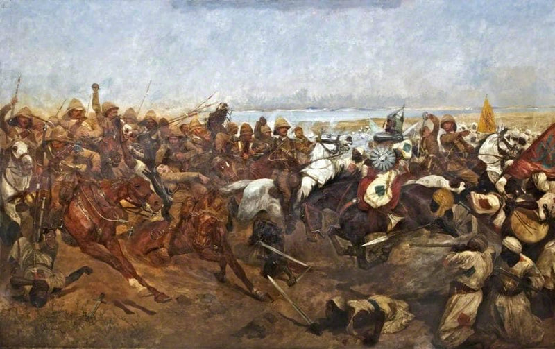 The Charge of the 21st Lancers at Omdurman by Richard Caton Woodville Jr. — Oil Painting Reproduction