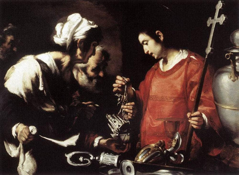 The Charity of St. Lawrence by Bernardo Strozzi — Oil Painting Reproduction