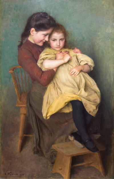 The child's sorrow in kitchen
