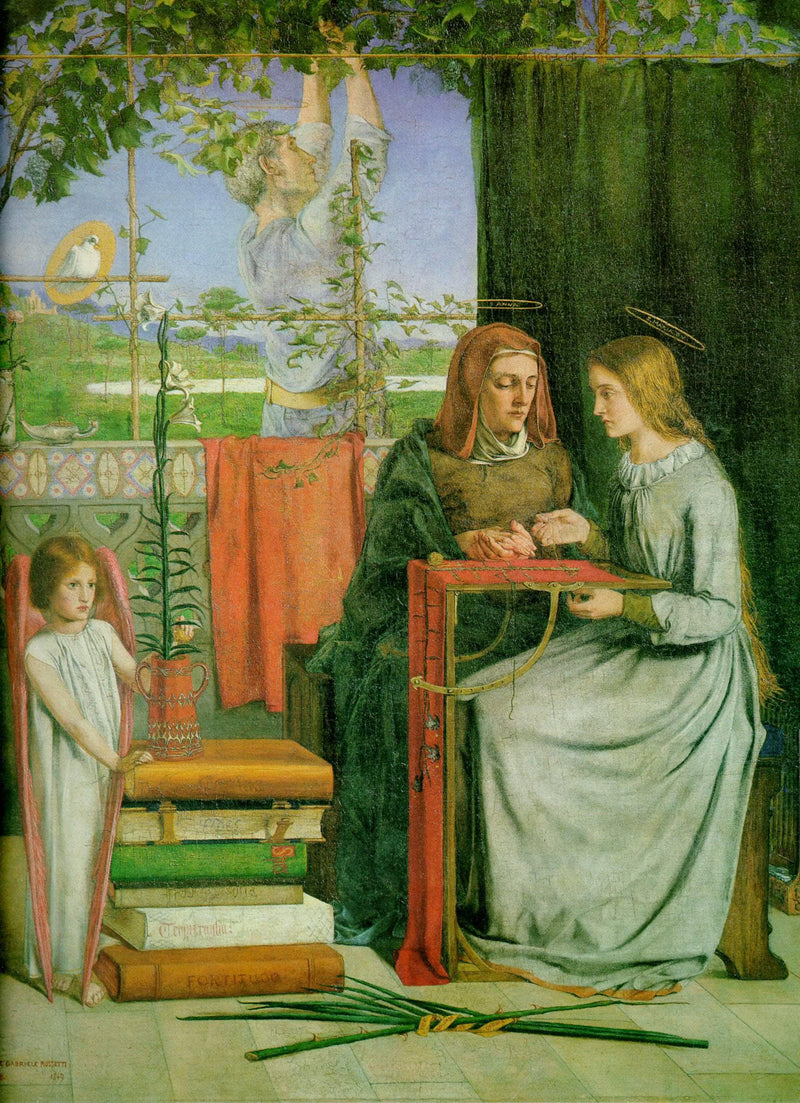 The Childhood of Mary Virgin by Dante Gabriel Rossetti — Oil Painting Reproduction