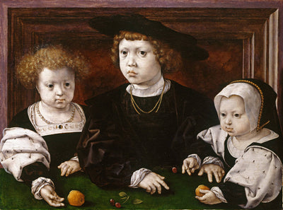 The children of King Christian II of Denmark, Norway and Sweden in living room