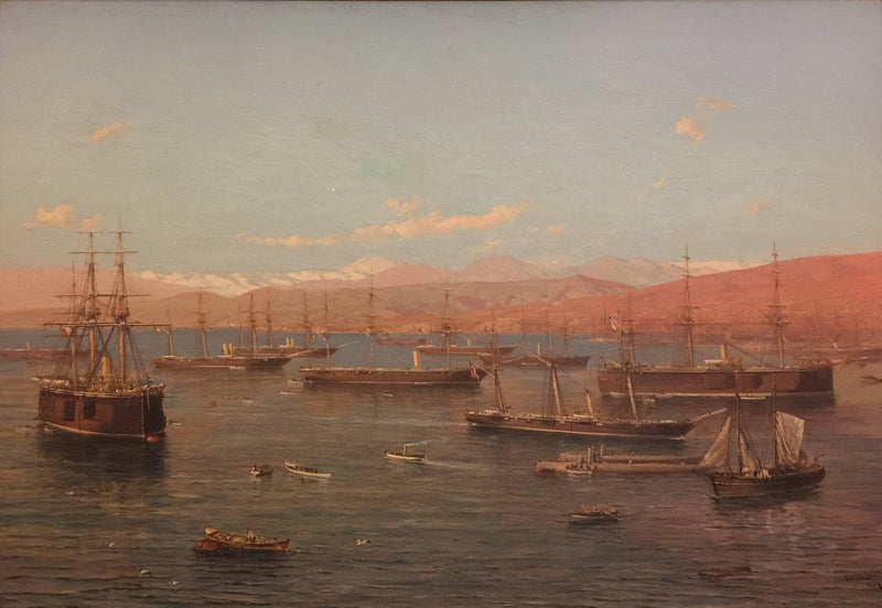 The Chilean Squadron in 1879 by Thomas Somerscales — Oil Painting Reproduction
