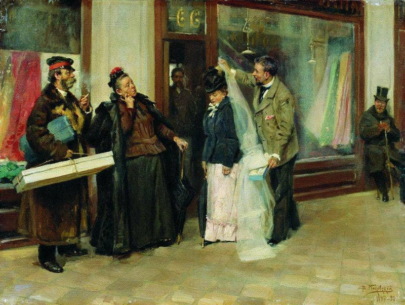 The Choice of Wedding Presents by Vladimir Makovsky — Oil Painting Reproduction