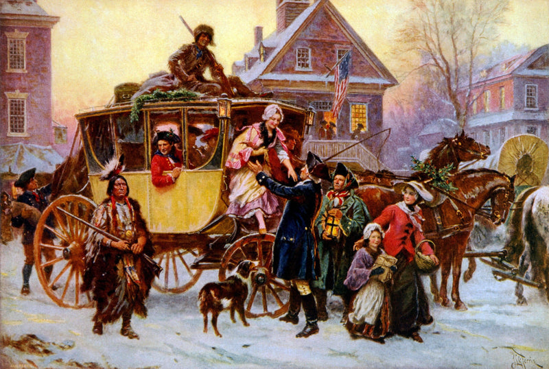 The Christmas Coach, 1795 by Jean Leon Gerome Ferris — Oil Painting Reproduction
