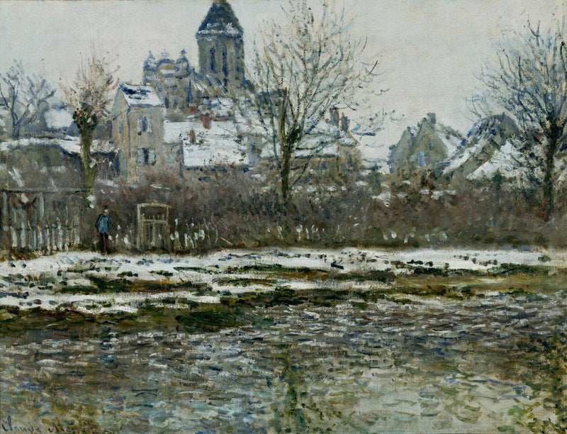 The Church at Vetheuil under Snow by Claude Monet — Oil Painting Reproduction