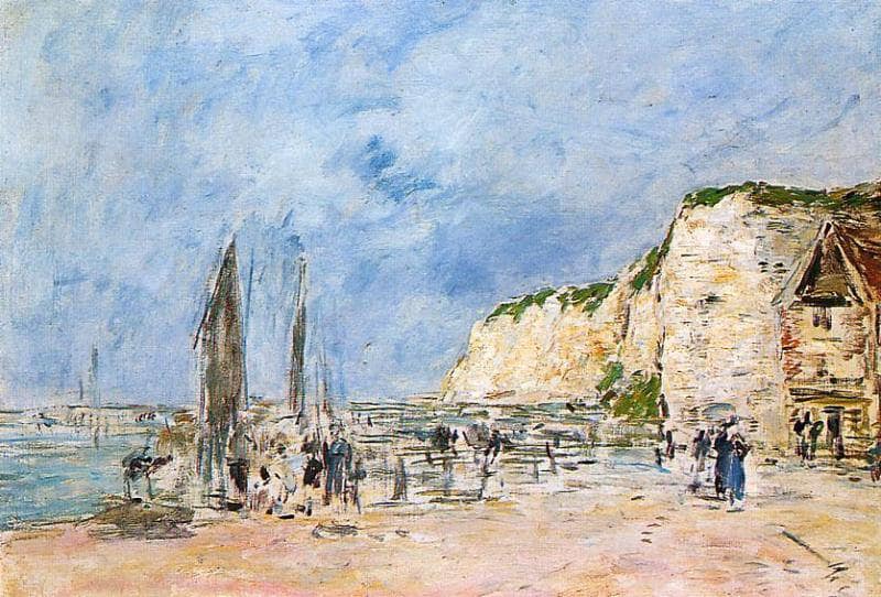 The Cliffs at Dieppe and the 'Petit Paris' by Eugene Boudin — Oil Painting Reproduction